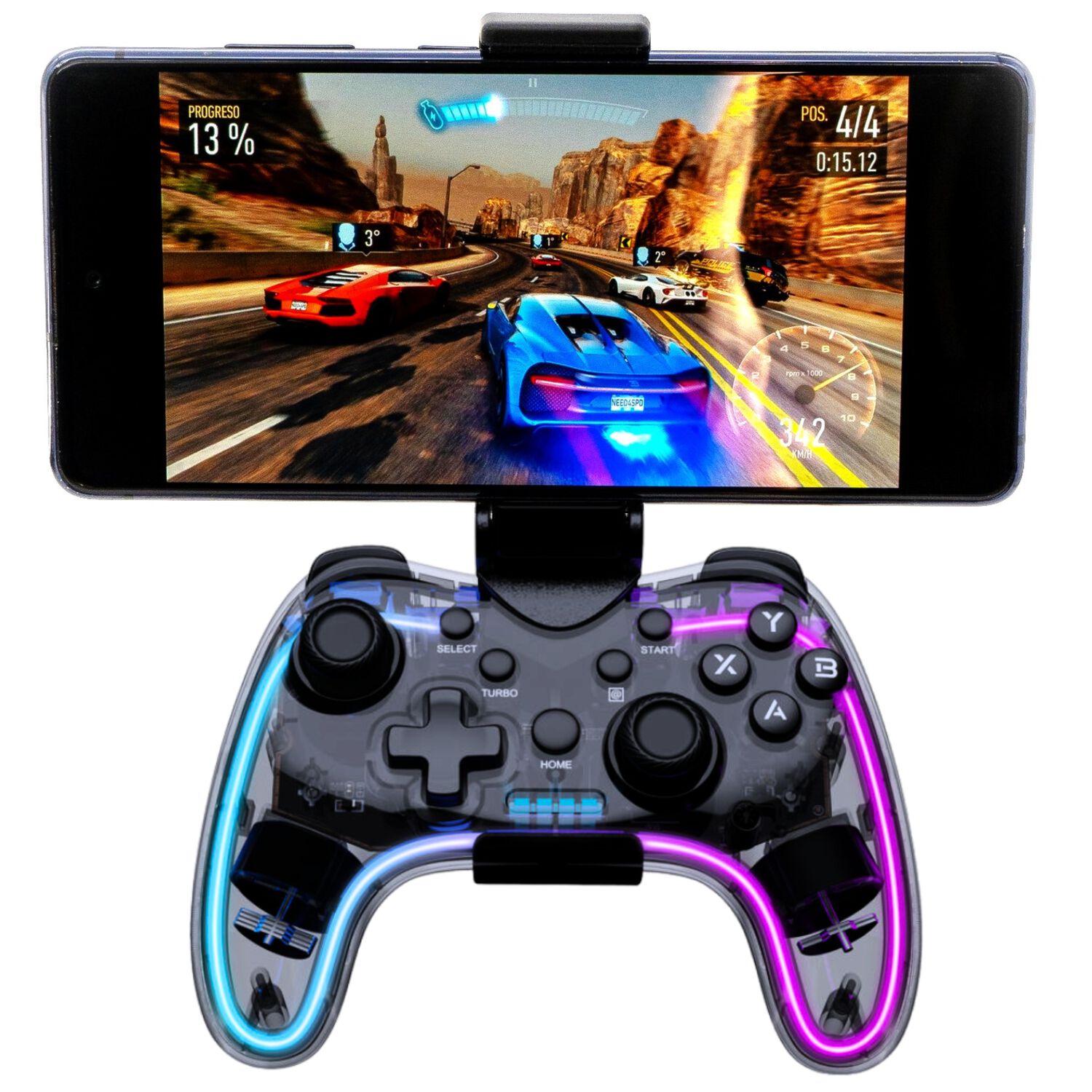 Gamepad Inal&aacute;mbrico Bluetooth Multiplataformas Deluxe Rgb image number 1.0