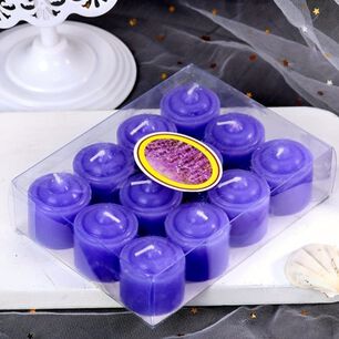 Set De 12 Velas Color Moradas