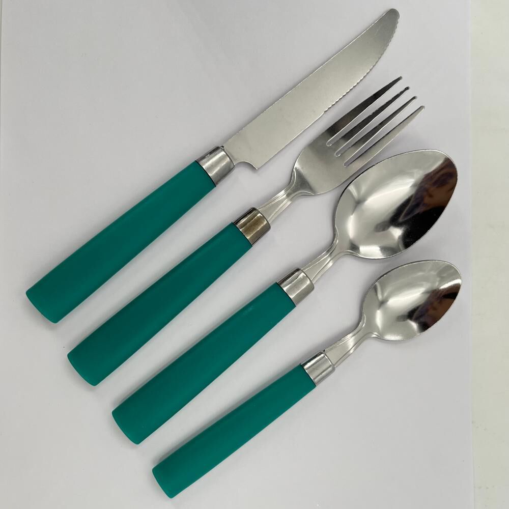 Cubiertos De Mesa Casaideal Turquesa / 16 Piezas image number 1.0