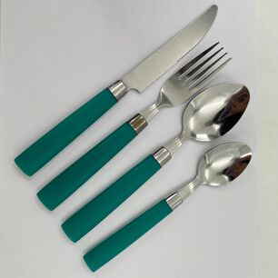Cubiertos De Mesa Casaideal Turquesa / 16 Piezas