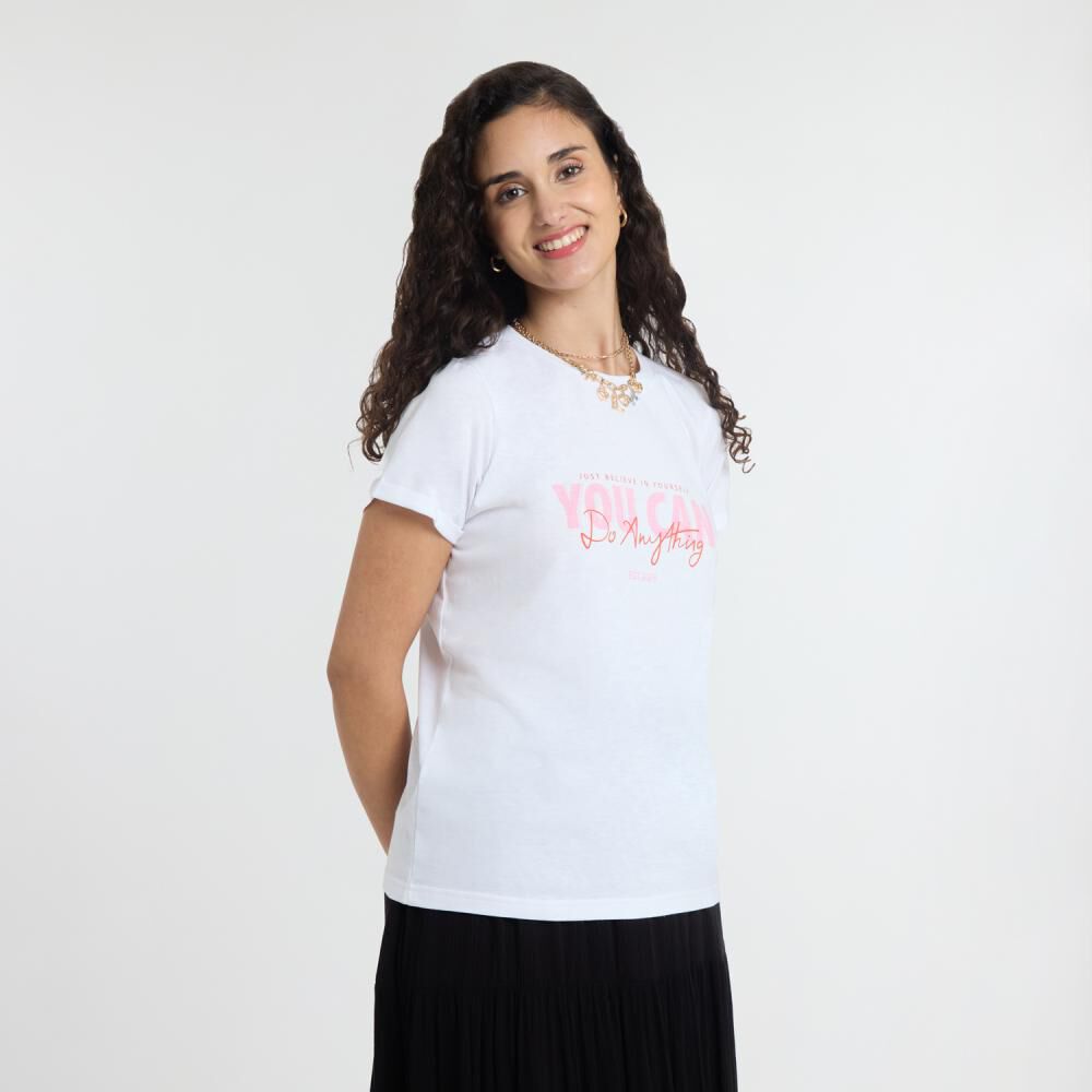 Polera Manga Corta Cuello Redondo Mujer Freedom image number 2.0