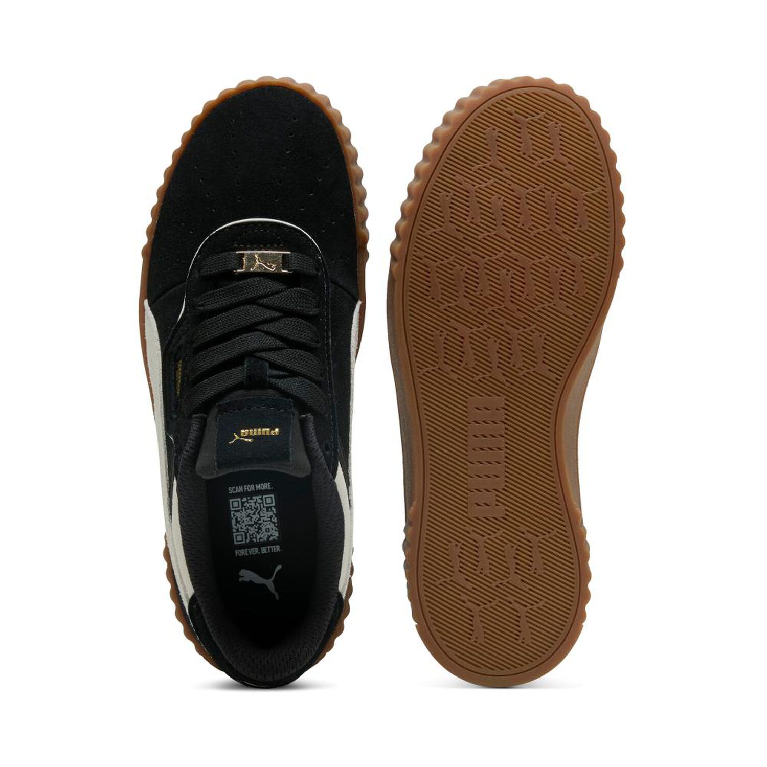 Zapatilla Urbana Mujer Puma Carina 3.0 Luxe Sd Black-warm White- Gold image number 3.0