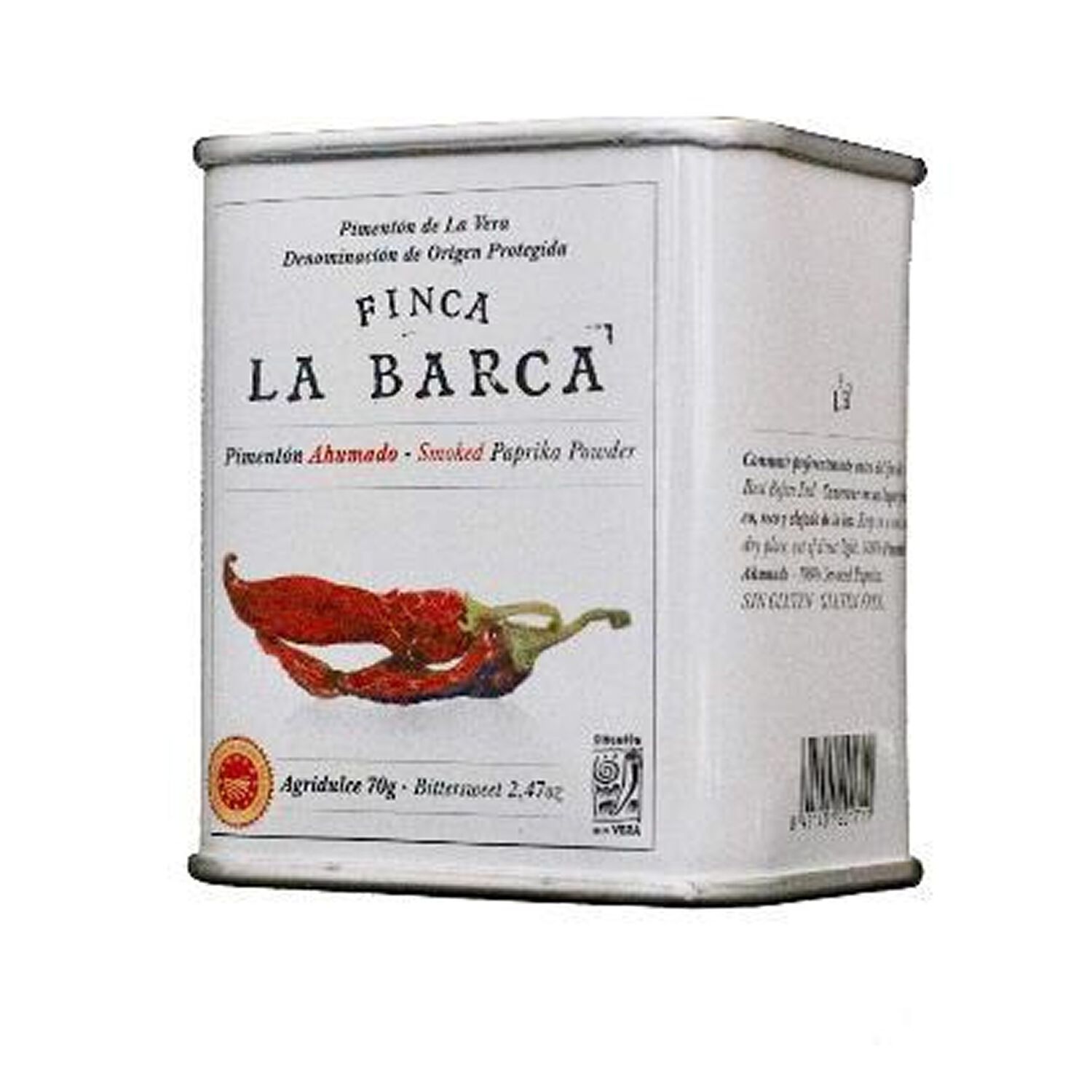 Piment&oacute;n Ahumado Agridulce Finca La Barca 1 X 70 Gr image number 0.0