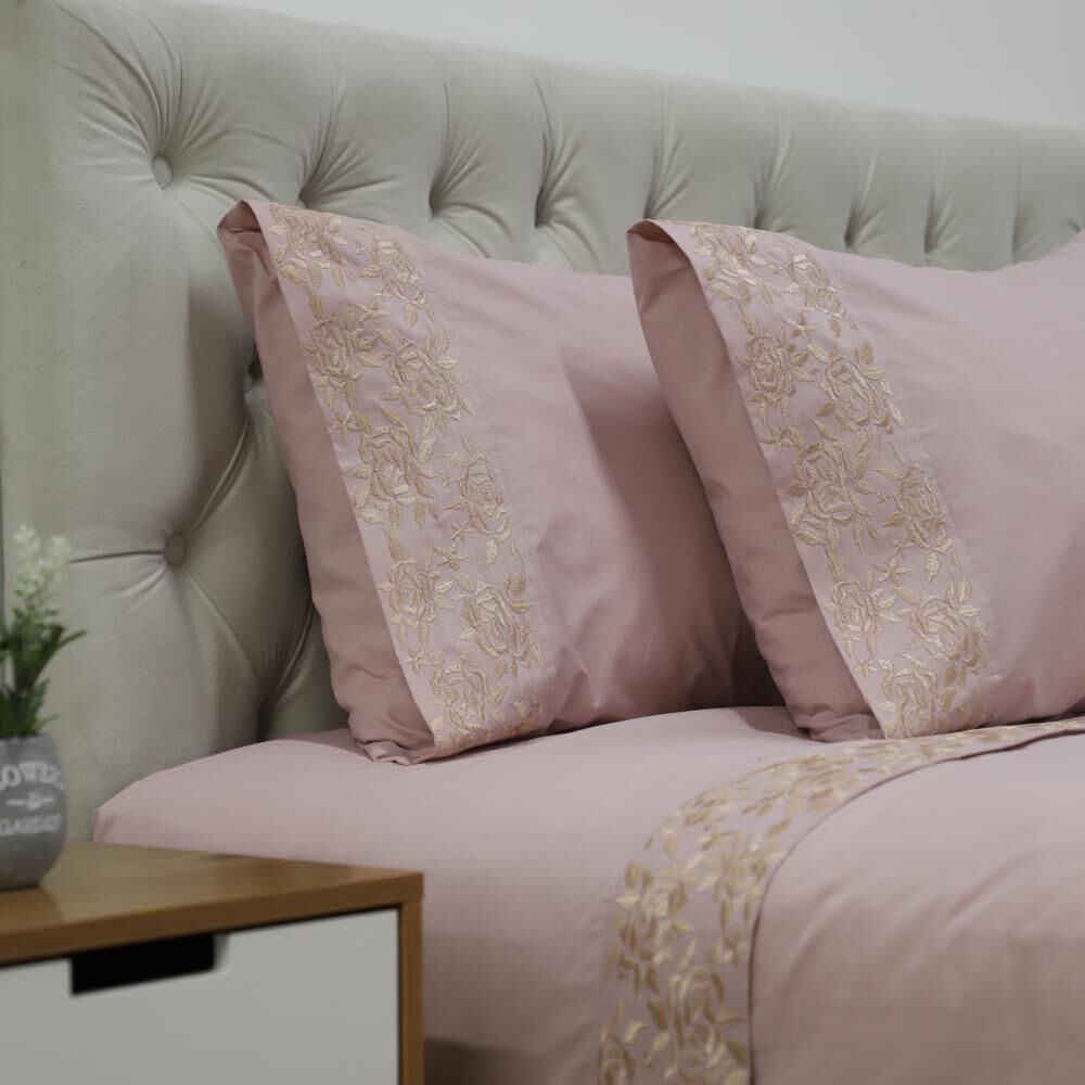 Juego De S&aacute;banas Belle Noite Bordada / King / 180 Hilos image number 1.0