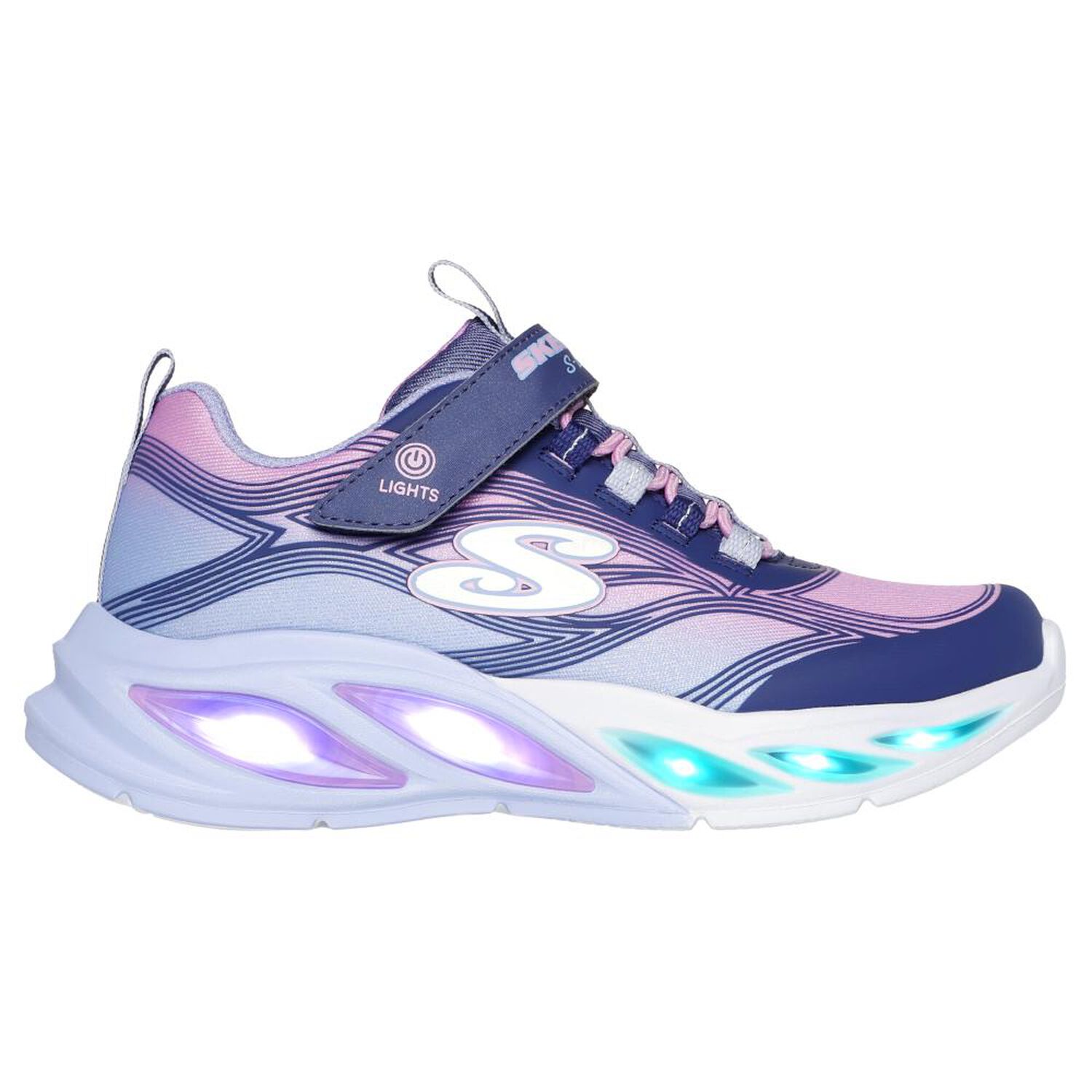 Zapatilla Infantil Con Luces Ni&ntilde;a Skechers Cosmic Glow Navy image number 1.0
