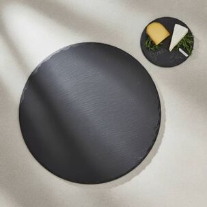 Plato Redondo Natural Plancha Piedra