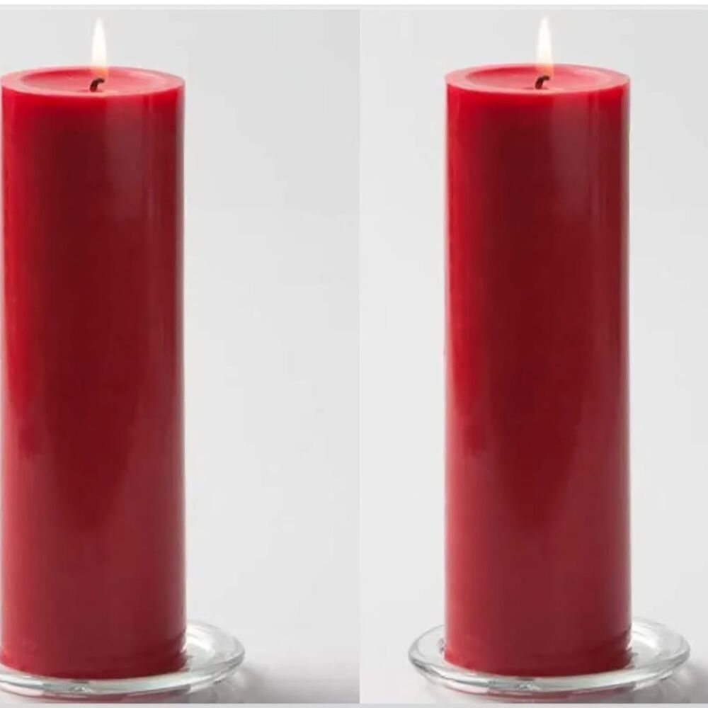 Pack De 2 Velas 15 X5 Cm Rojas image number 1.0