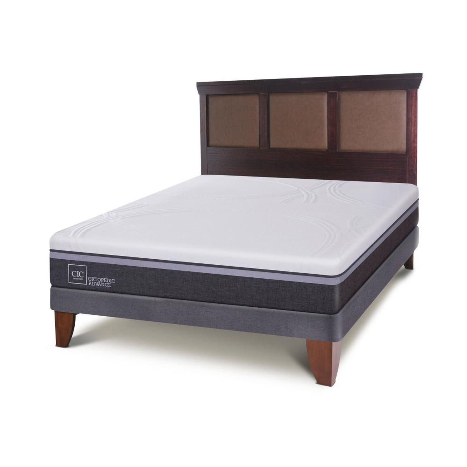 Cama Europea Cic Ortopedic Advance / 2 Plazas / Base Normal + Respaldo image number 1.0