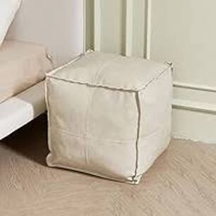 Pouf De Ecocuero Cuadrado 45x45cm