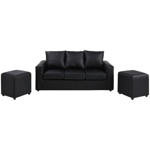 Juego De Living Bodevir Kendy / 3 Cuerpos + 2 Pouf