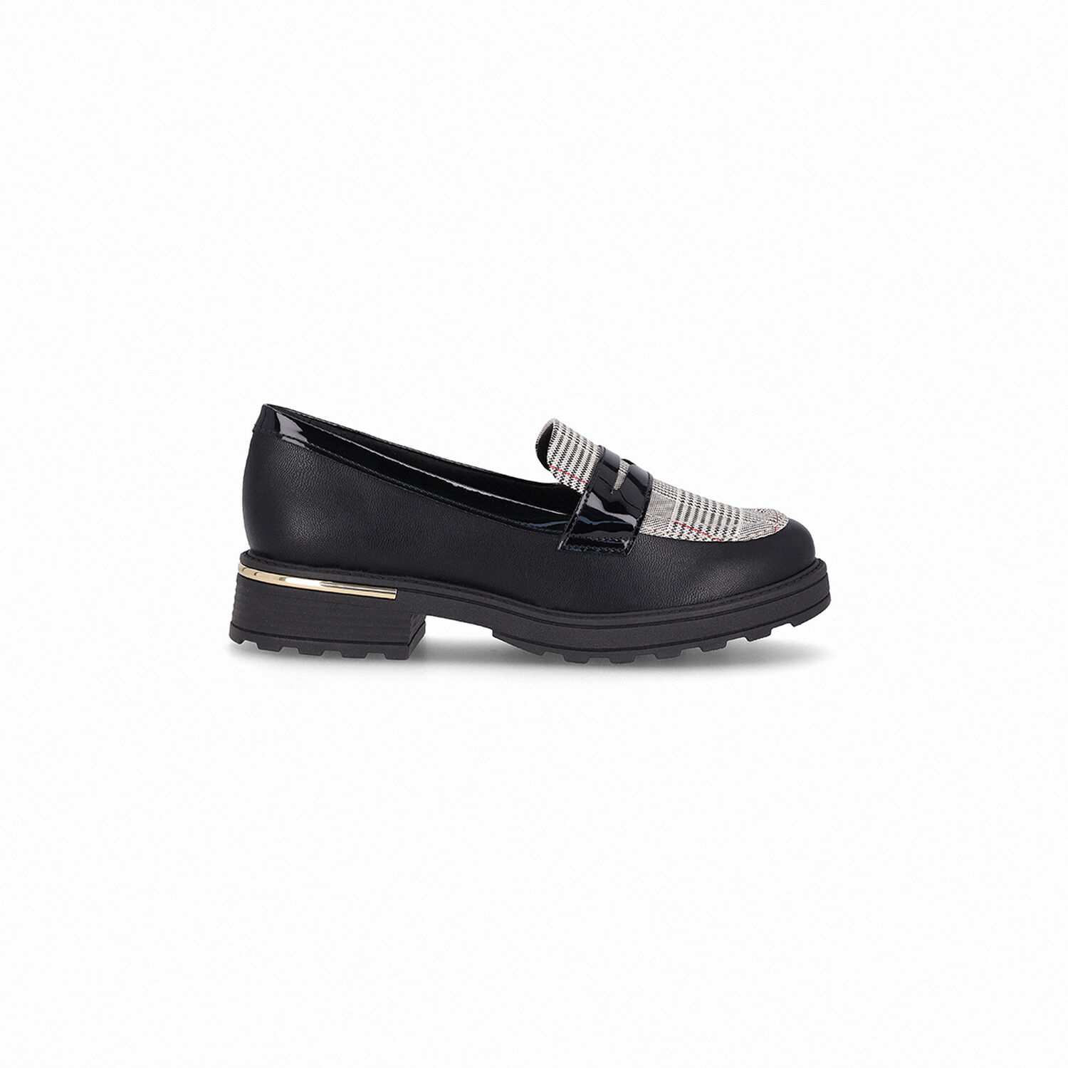 Mocas&iacute;n Mujer Negro/cuadrille Gisa Piccadilly image number 0.0