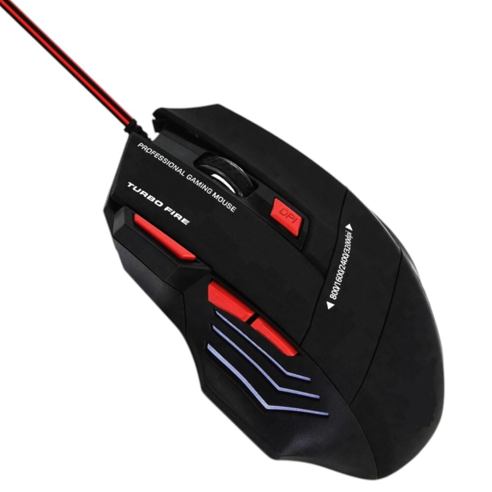 Mouse Gamer 7 Botones 3200 Dpi + Turbo Fire Reptilex Rx0006 image number 4.0