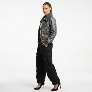 Chaqueta Ecocuero Bomber Mujer Phoebe