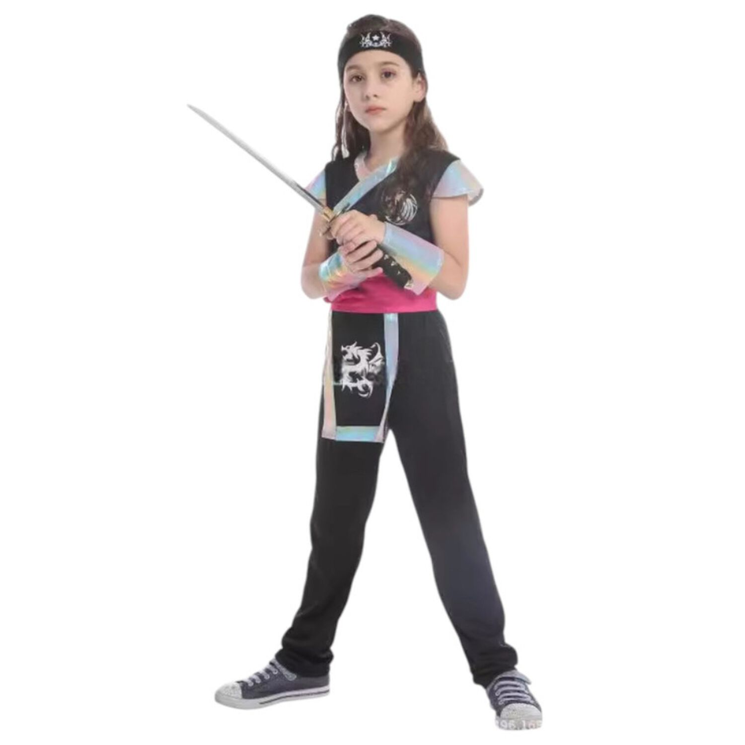 Disfraz Traje Infantil Ninja Dragon Ni&ntilde;a image number 1.0