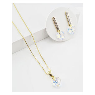 Conjunto Romance Gold Cristales Genuinos Aurora Boreal