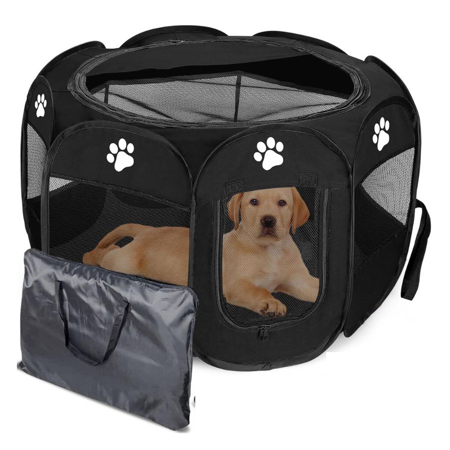 Corral Tienda Plegable Grande Para Mascotas Perros Gatos image number 3.0