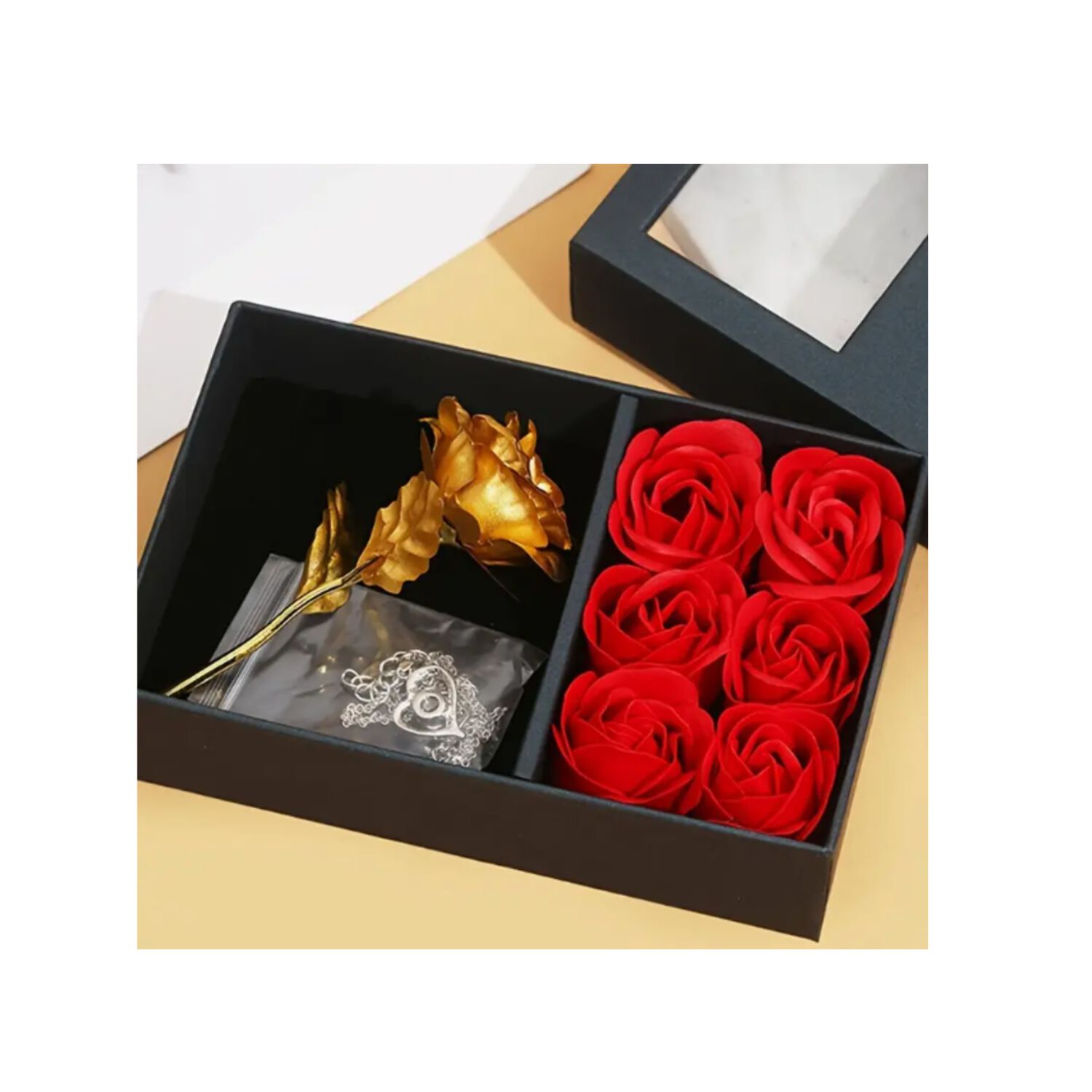 Caja Joyer&iacute;a De Flores Eternas Y Collar Love Mujer Amor image number 9.0