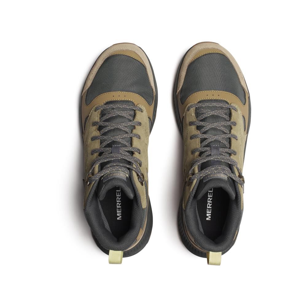 Bot&iacute;n Merrell Tempo Sol Mid Impermeable Verde Hombre image number 4.0