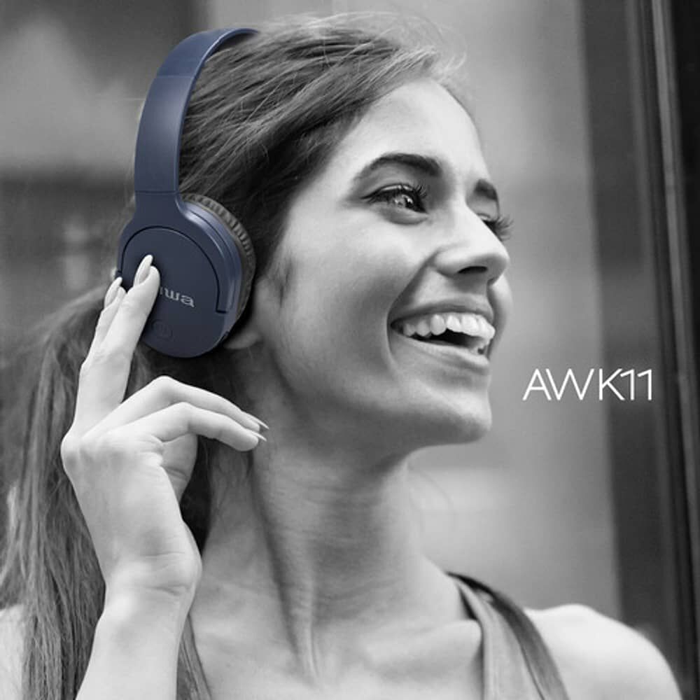 Aud&iacute;fonos Aiwa On-ear Bluetooth Micr&oacute;fono Aux Aw-k11b - Vc image number 1.0