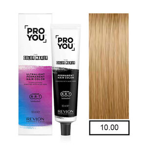Pro You™ Color Maker Ultralight Tintura Permanente Rubio Plati. Cálido 10.00 90ml +oxidante