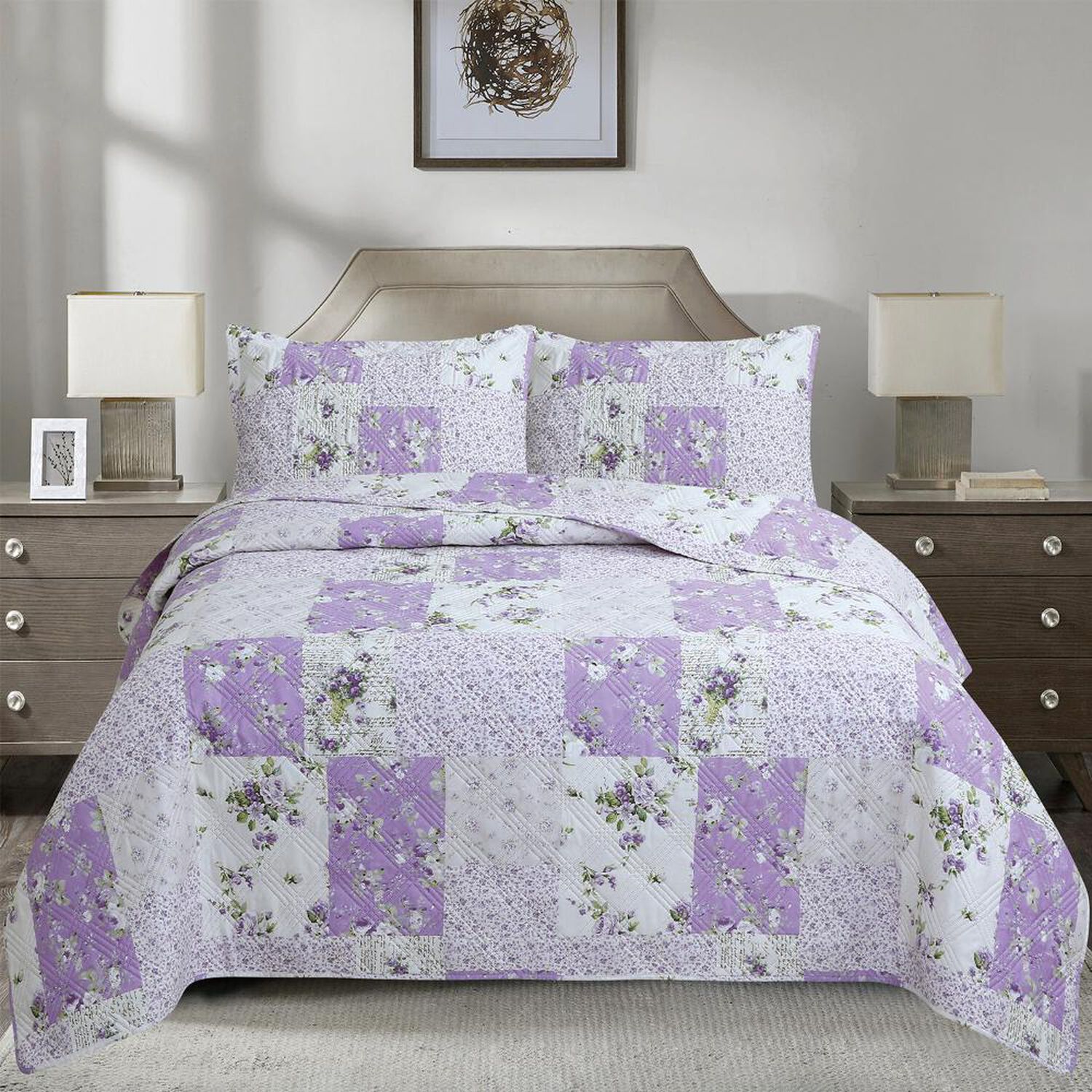 Quilt Andes Estampado Patchwork Lila image number 0.0