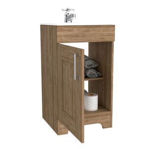 Mueble Vanitorio Piso 1 Puerta Fm-002c Café Claro