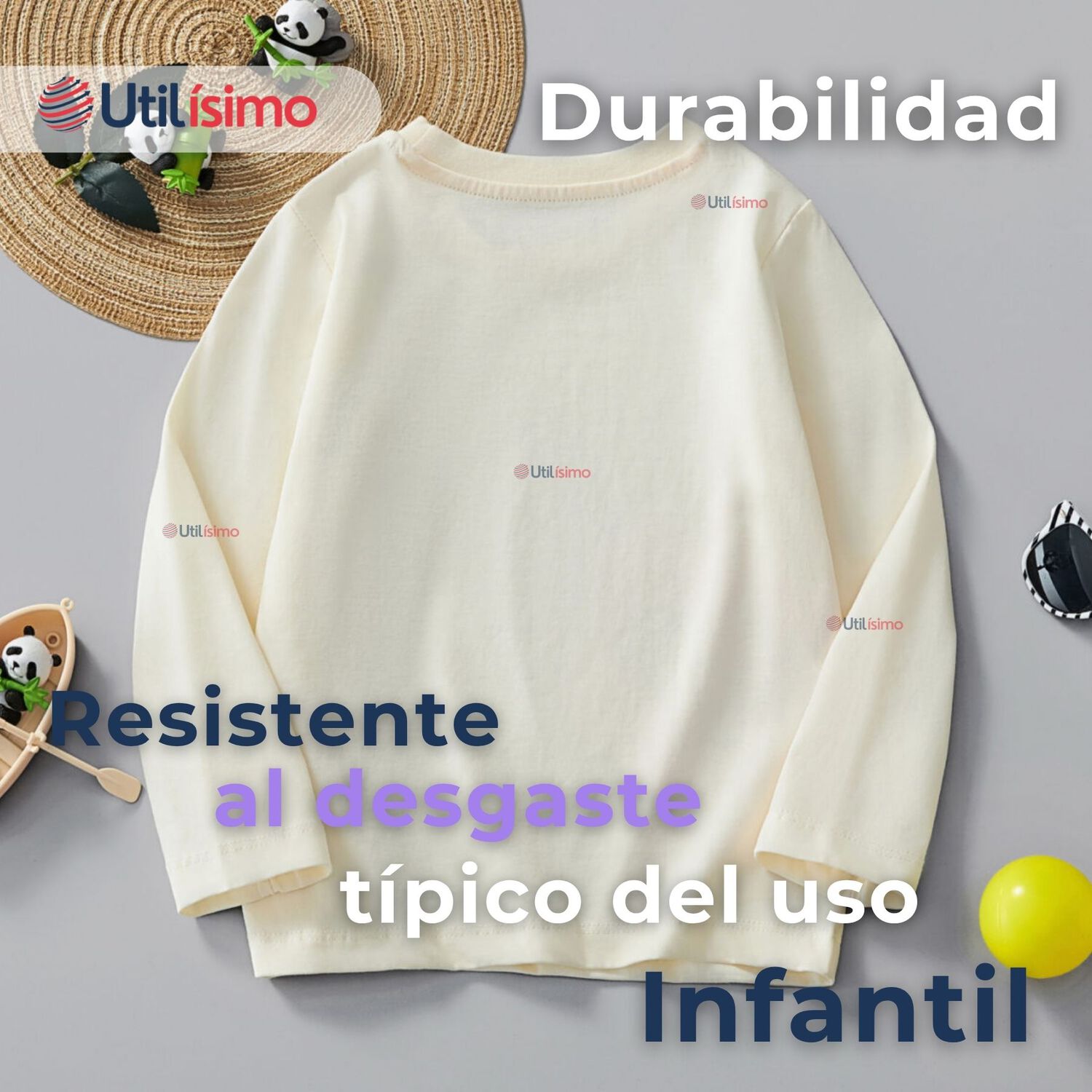 Polera Manga Larga Ni&ntilde;a 100% Algod&oacute;n Guitarra Blanco Camiseta image number 4.0
