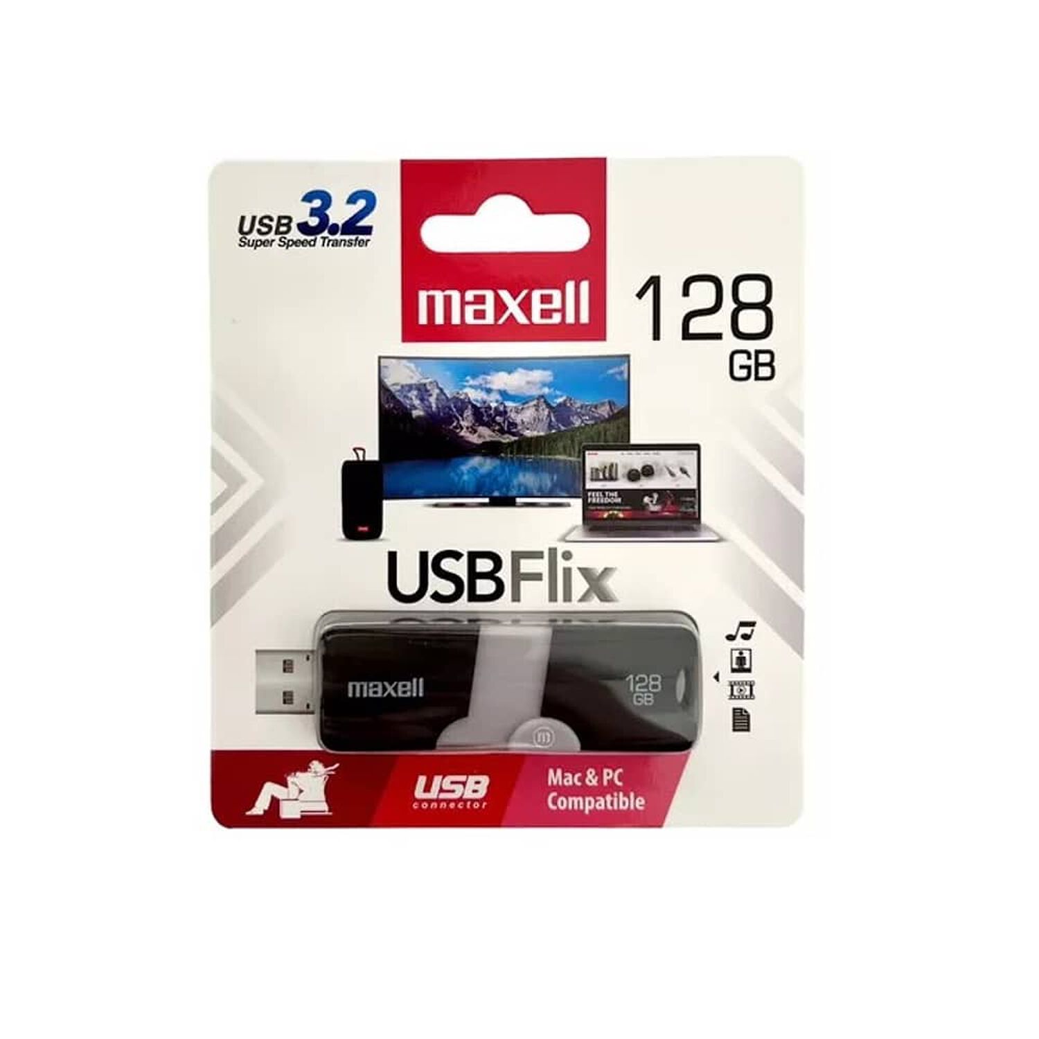 Pendrive Maxell Modelo Flix 128gb Usb 3.2 image number 0.0