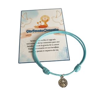 Recuerdos Primera Comunion Encintados 12 Pulseras + Tarjetas