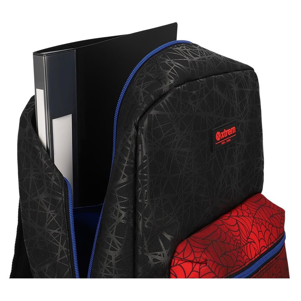 Triple Pack 6xt Mochila Ni&ntilde;o Xtrem Spider Negro/rojo image number 3.0