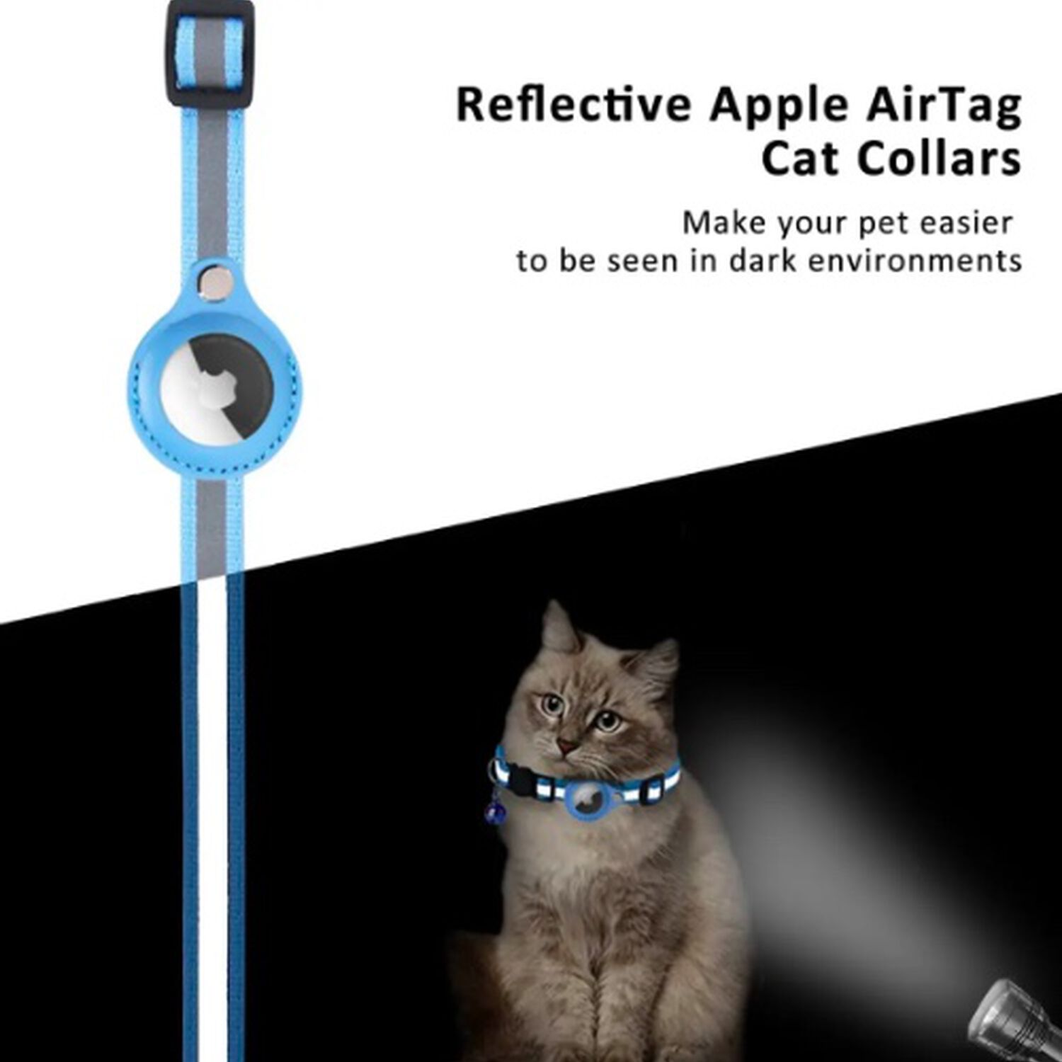 Collar Para Airtag Celeste image number 1.0