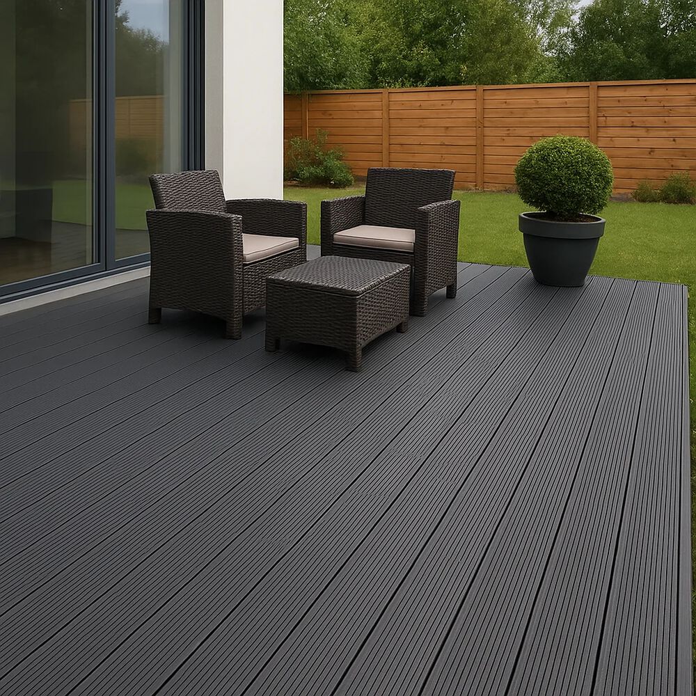 Pack De 5 Deck Exterior Wpc Color Gris Oscuro image number 2.0