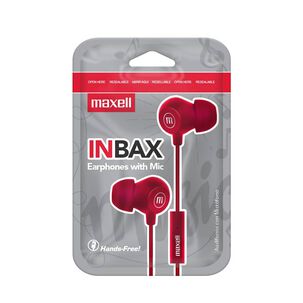 Aud&iacute;fonos Maxell In-bax Con Micr&oacute;fono In Ear 3.5mm Rojo