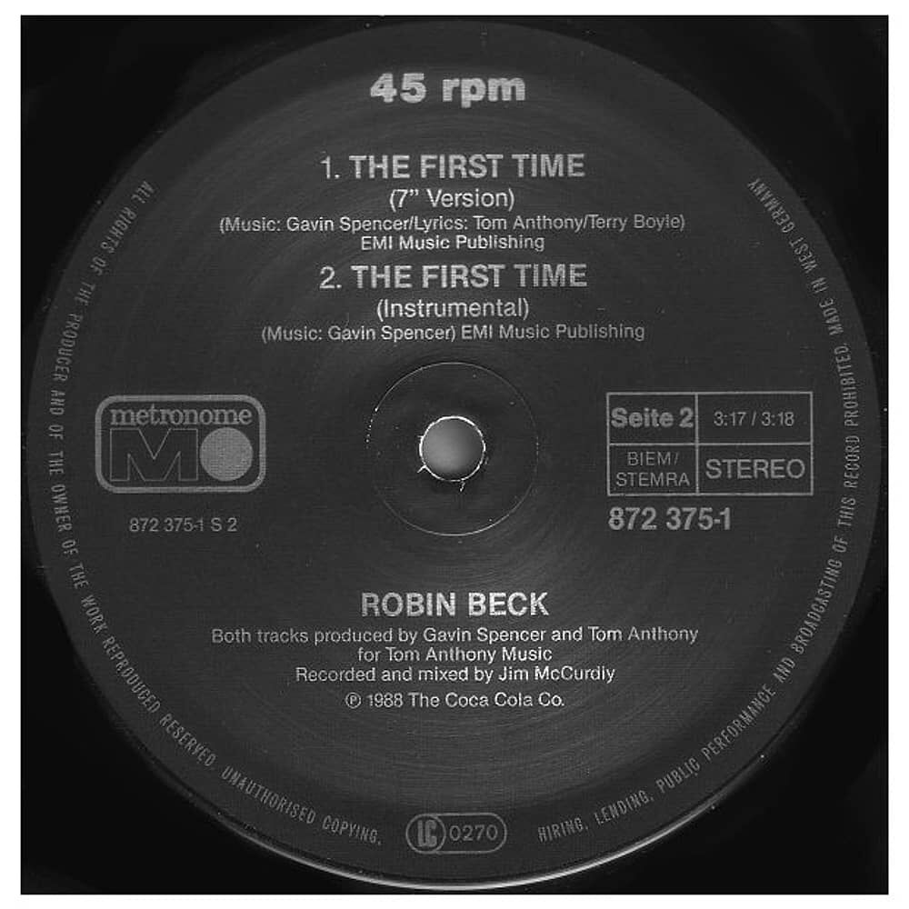 Robin Beck - First Time | 12" Maxi Single Usado image number 3.0
