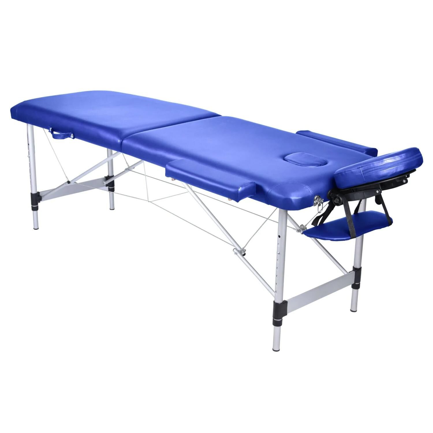 Camilla De Masajes Plegable 2 Cuerpos Pro Madera Azul image number 2.0