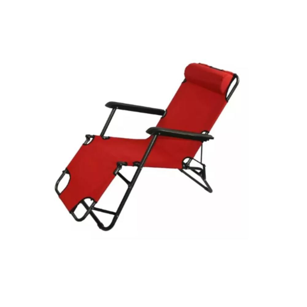 Silla De Camping Plegable Cama Reclinable Reposera Portátil image number 9.0