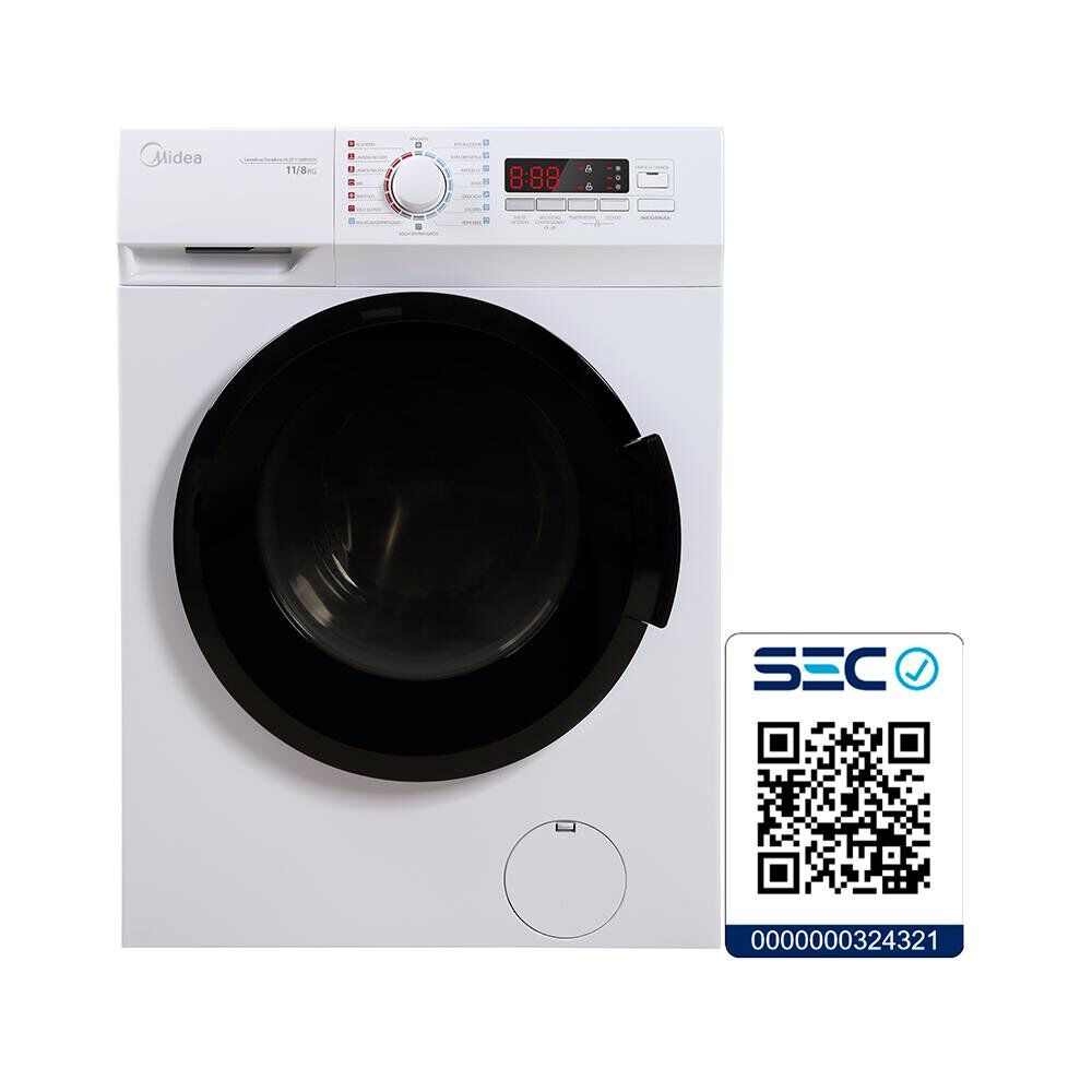 Lavadora-Secadora Midea MLSF-1108BN05N / 11 y 8 Kilos en Oferta | Hites.com