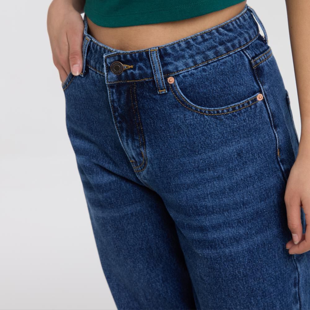 Jeans Tiro Medio Barrel Mujer Freedom image number 4.0