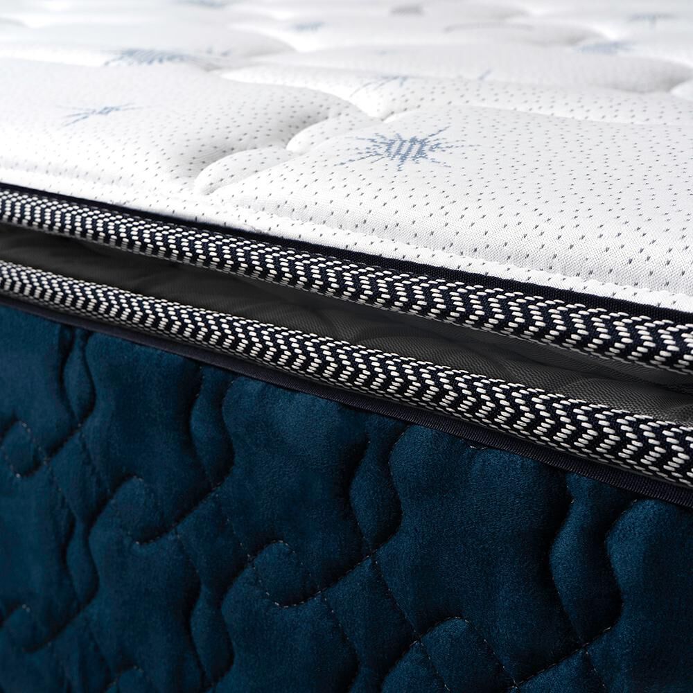 Cama Europea Celta Astral Pocket / 2 Plazas / Base Dividida + Respaldo image number 2.0