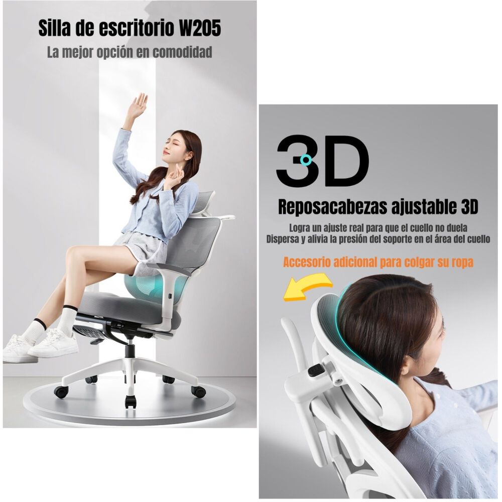 Silla De Escritorio Premium Con Apoya Pies Negra Lubabycas image number 3.0