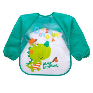 Pechera Babero Impermeable Bebe Ni&ntilde;o Ajustable Con Mangas
