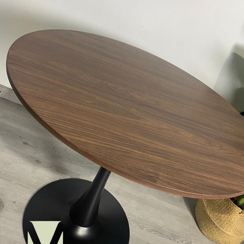 Mesa Tulip 120cm Walnut-black image number 6.0