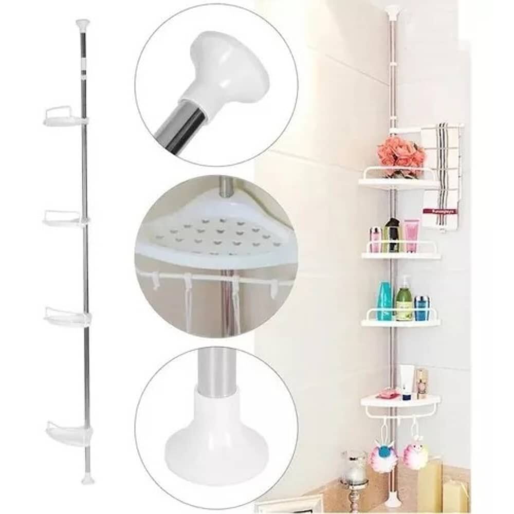 Organizador Esquinero Ba&ntilde;o Multiuso 4 Pisos Ajustable image number 1.0