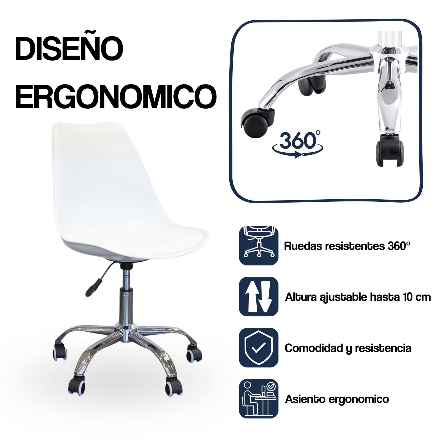 Silla De Oficina Ergon&oacute;mica Shanghai Altura Ajustable image number 2.0