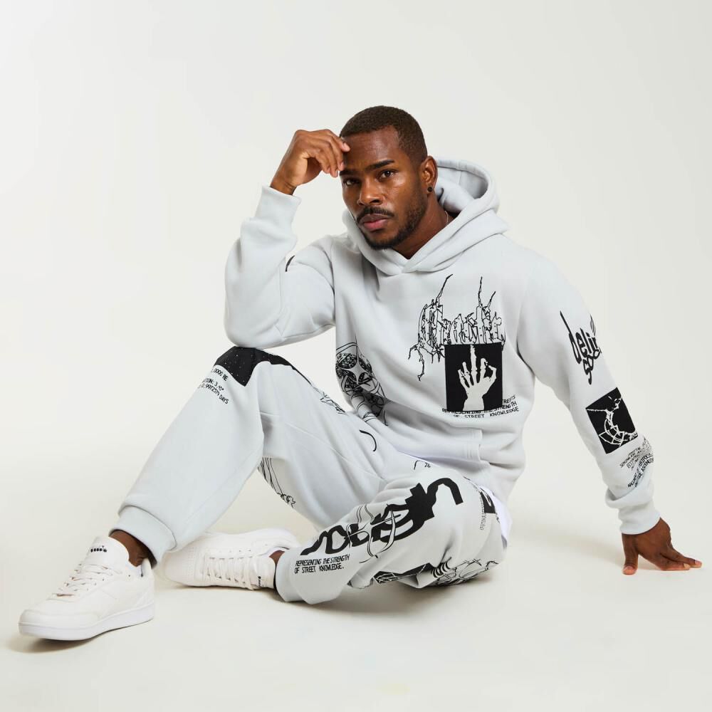 Poler&oacute;n Estampado Regular Cuello Redondo Con Capucha Hombre Rolly Go image number 1.0