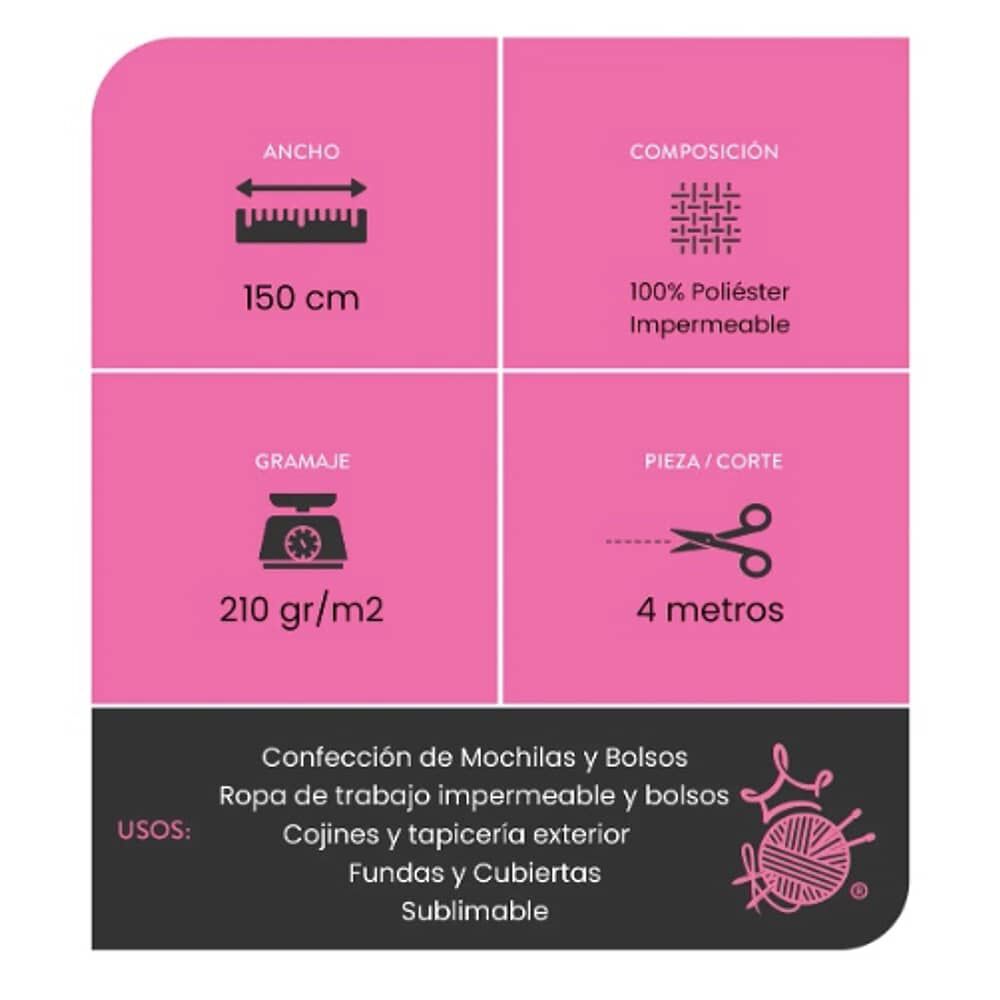 Tela Oxford Impermeable Pieza 4 Metros Blanca image number 1.0