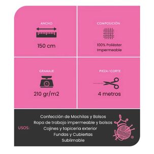 Tela Oxford Impermeable Pieza 4 Metros Blanca