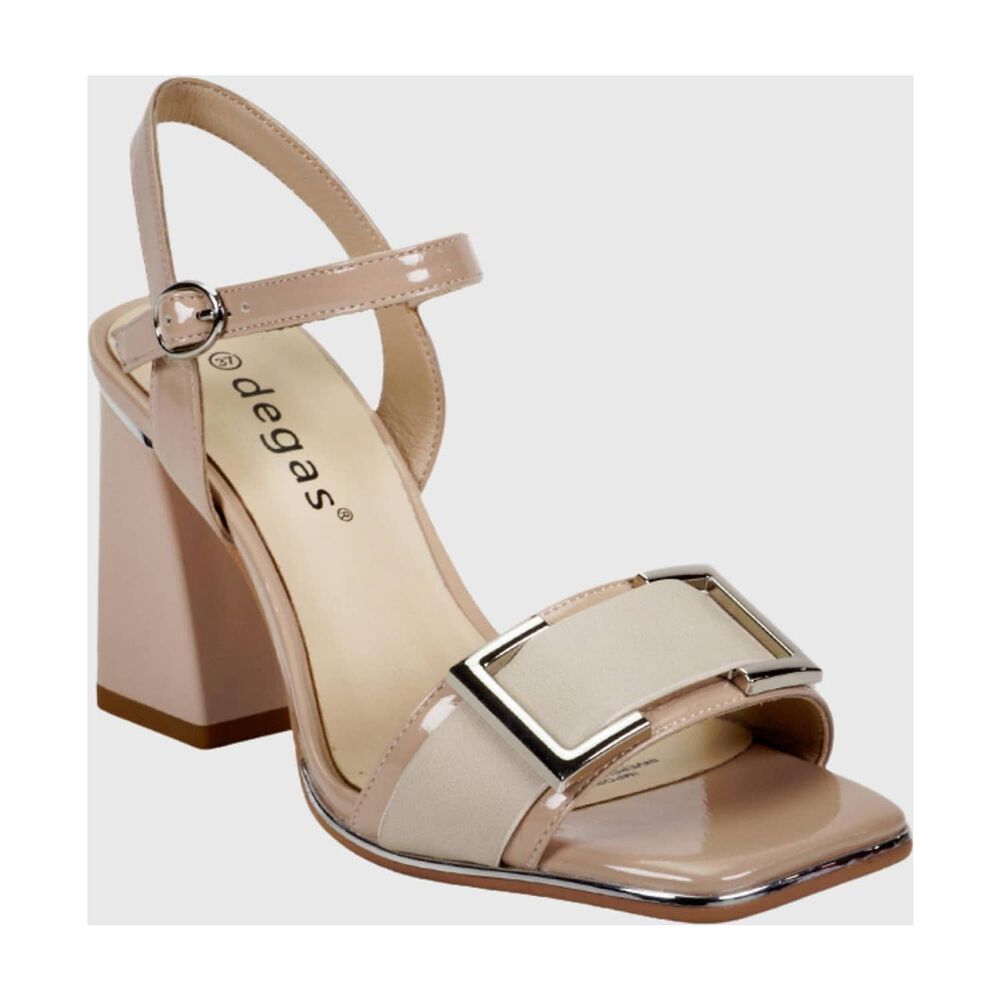 Sandalia Cuero Valeria Beige image number 4.0