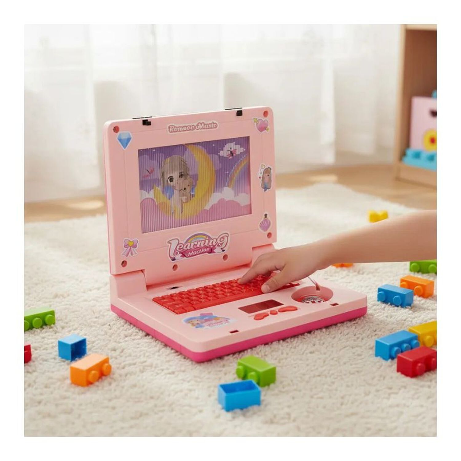 Computador De Juguete Aprendizaje Interactivo Luz Y Sonido Rosado image number 2.0