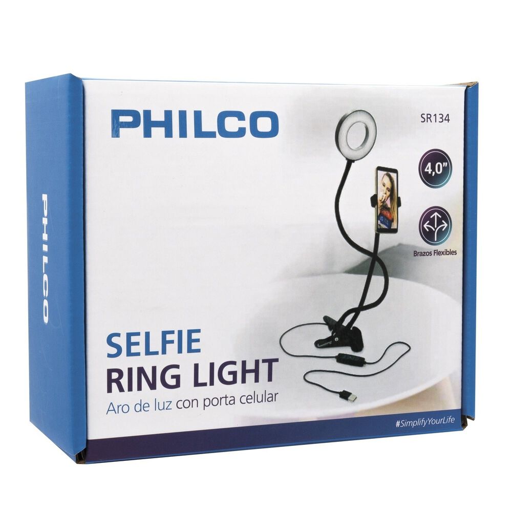 Aro De Luz Para Streaming Con Soporte Tipo Clip Sr134 Pro image number 9.0